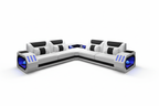 White & Black Omont Sectional - Studio