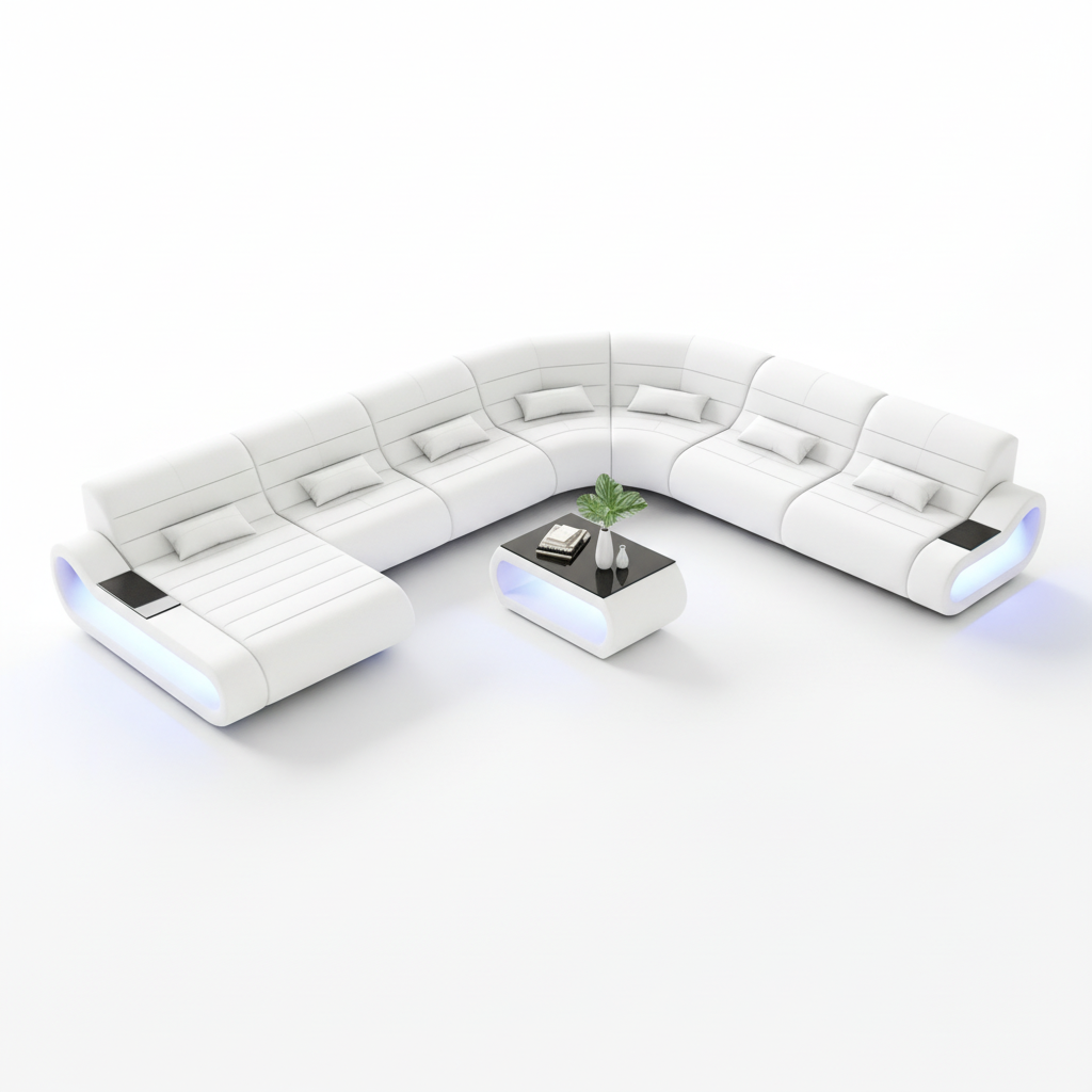 White Sectional Studio Photo 2