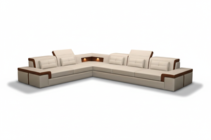 Yaphet Modern Leather Sectional