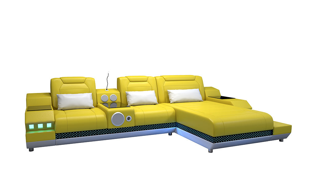 Celsius Mini Modern Leather Sectional