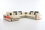 Zion Modern Sectional Sofa with LED Light