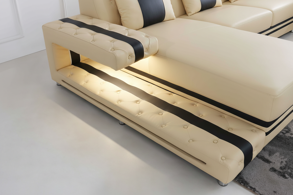Zion Modern Sectional Sofa with LED Light