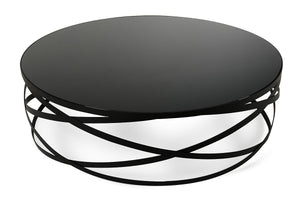 Winry Modern Black Round Coffee Table