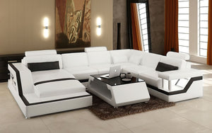 Emerson Leather Sectional With Storage
