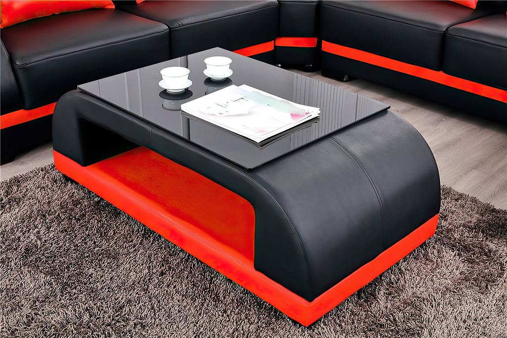 Grando Modern Sectional with Speaker & Wireless Charger & LED Lights