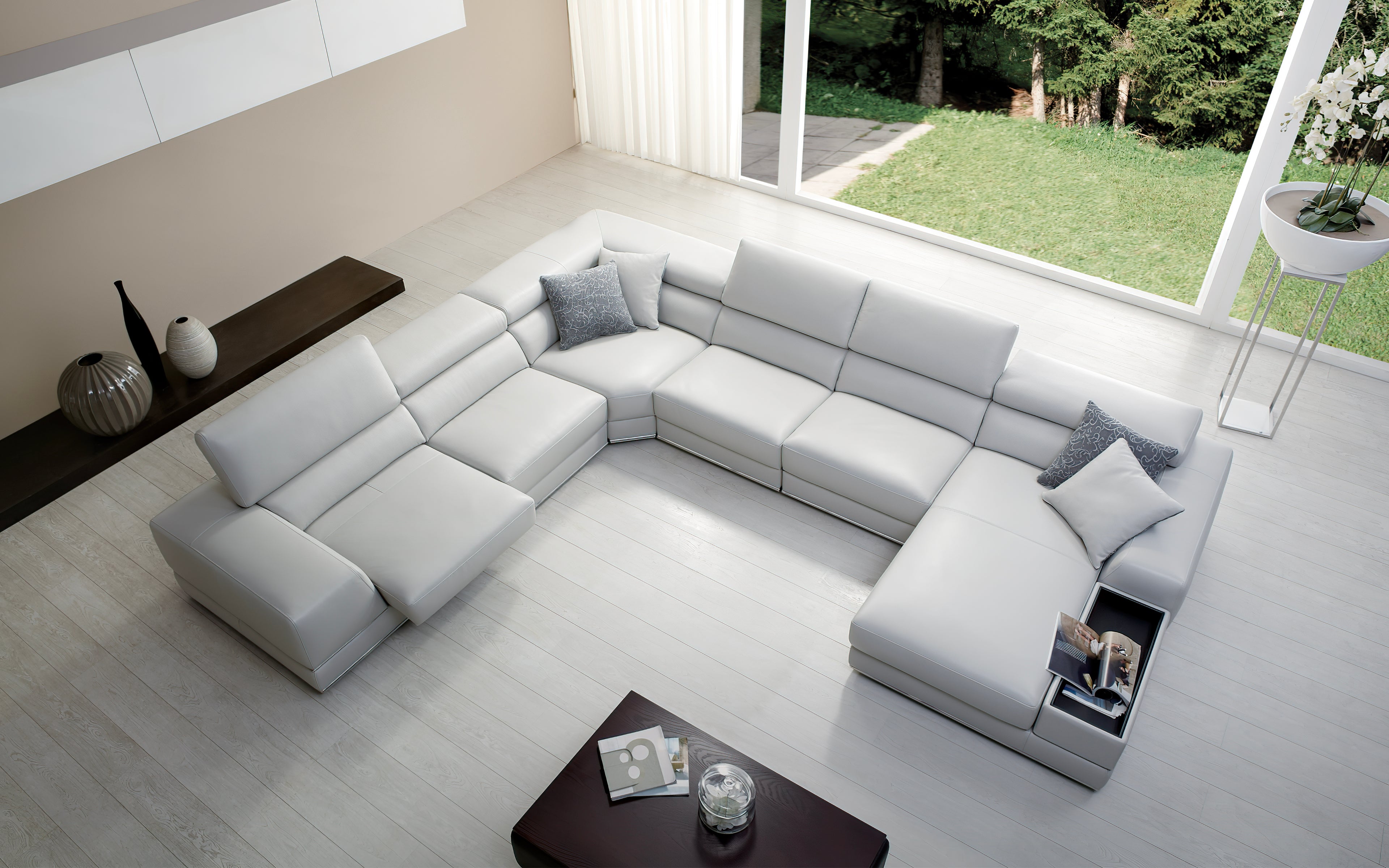 Linehan Modern Leather Sectional