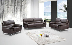 Queleo Leather Sofa Set