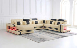 Zion Modern Sectional Sofa with LED Light