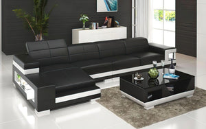 Zakary Leather Sectional with Storage