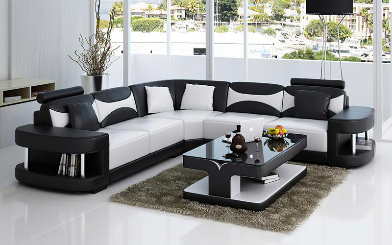 Critika Modern Leather Sectional – Jubilee Furniture