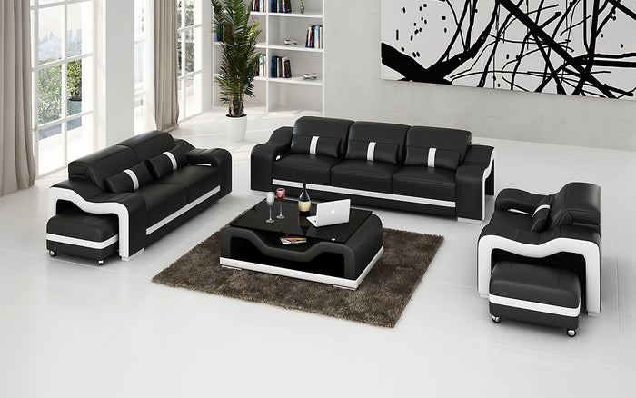 Modia Leather Sofa Set
