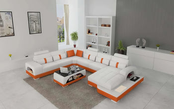 MODERN LEATHER SECTIONAL – Jubilee Furniture