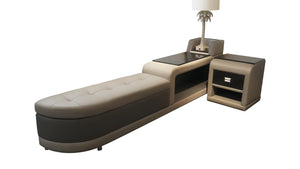 Casun Leather Bed With Storage