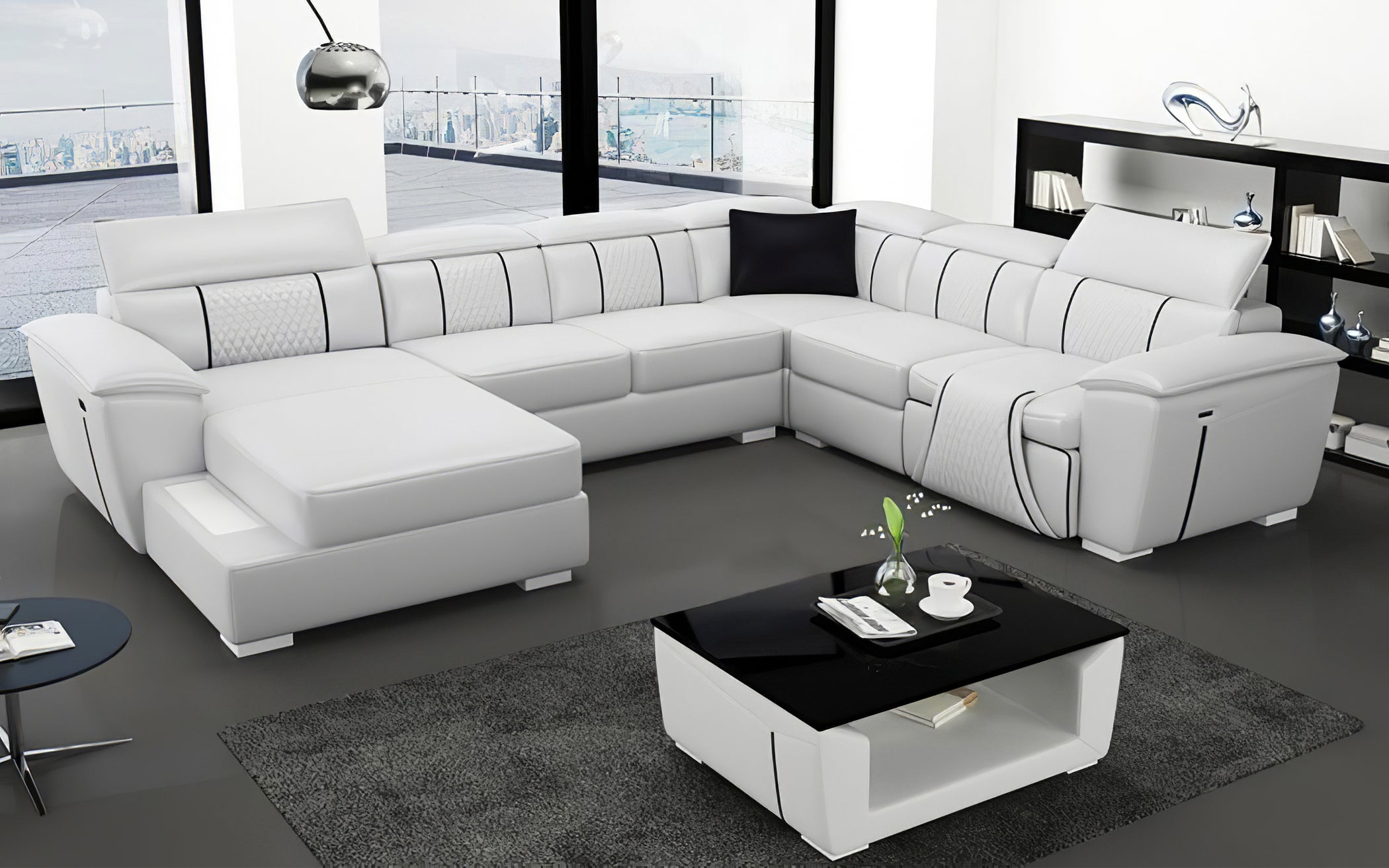 Uli Modern Leather Sectional|Modern Furniture Store Las Vegas – Jubilee ...
