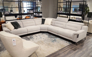Kaycee Modern Fabric Sectional with Recliner