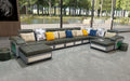 Selena Dark Grey & Silvery Grey Modular Tufted Sectional