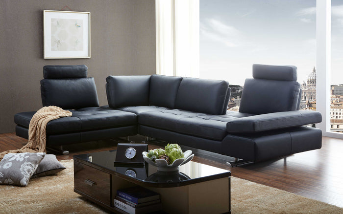 VEGAS Leather Sectional With Adjustable Headrest