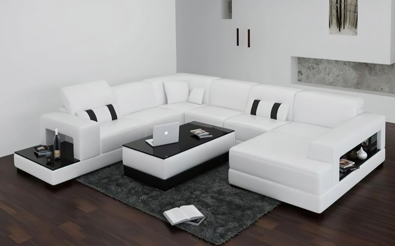 Modern Whitman Sectional U Shape Storage&ChaiseJubilee Modern