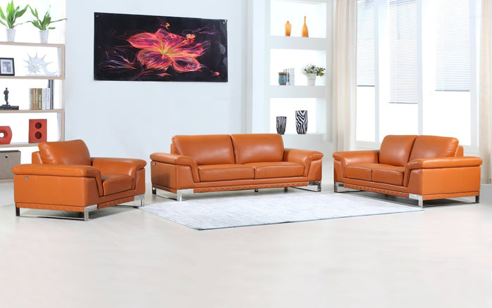 Juliny Leather Sofa Set