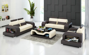 Tara Modern Leather Sofa Set