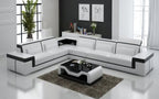 Althea Ulta Modern Leather L-Shape Sectional Couch