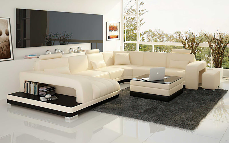 Heather Modern U-Shape Leather Sectional – Jubilee Furniture