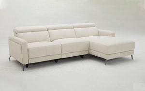 Belia Modern Fabric Sectional With Recliner