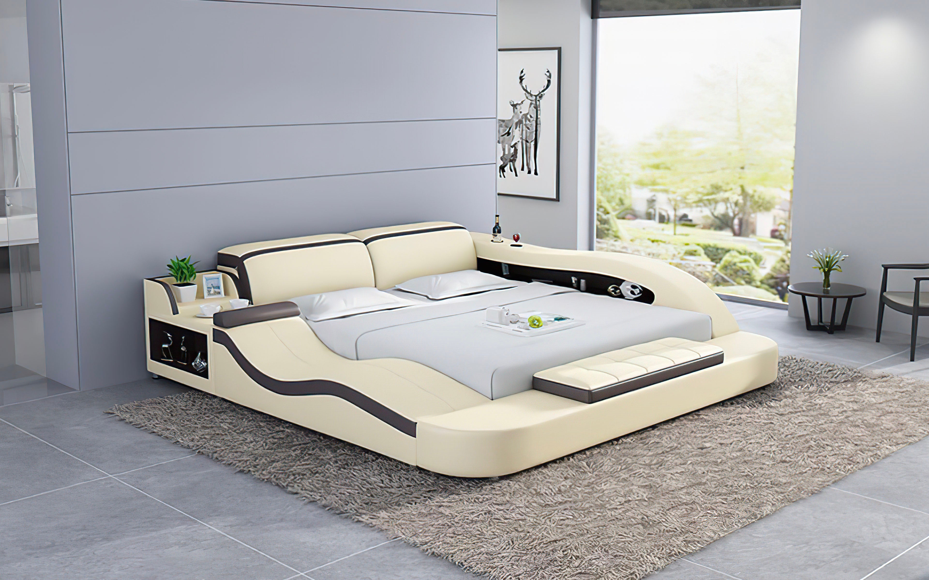 Victor Modern Leather Storage Bed | Multifunctional Bed – Jubilee