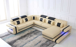 Zion Modern Sectional Sofa with LED Light