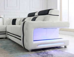 Zion Modern Sectional Sofa with LED Light