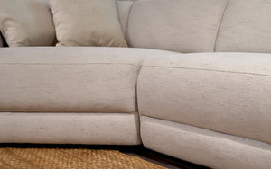 Darcey Fabric L Shape Sectional Sofa With Recliners