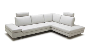 VEGAS Leather Sectional With Adjustable Headrest