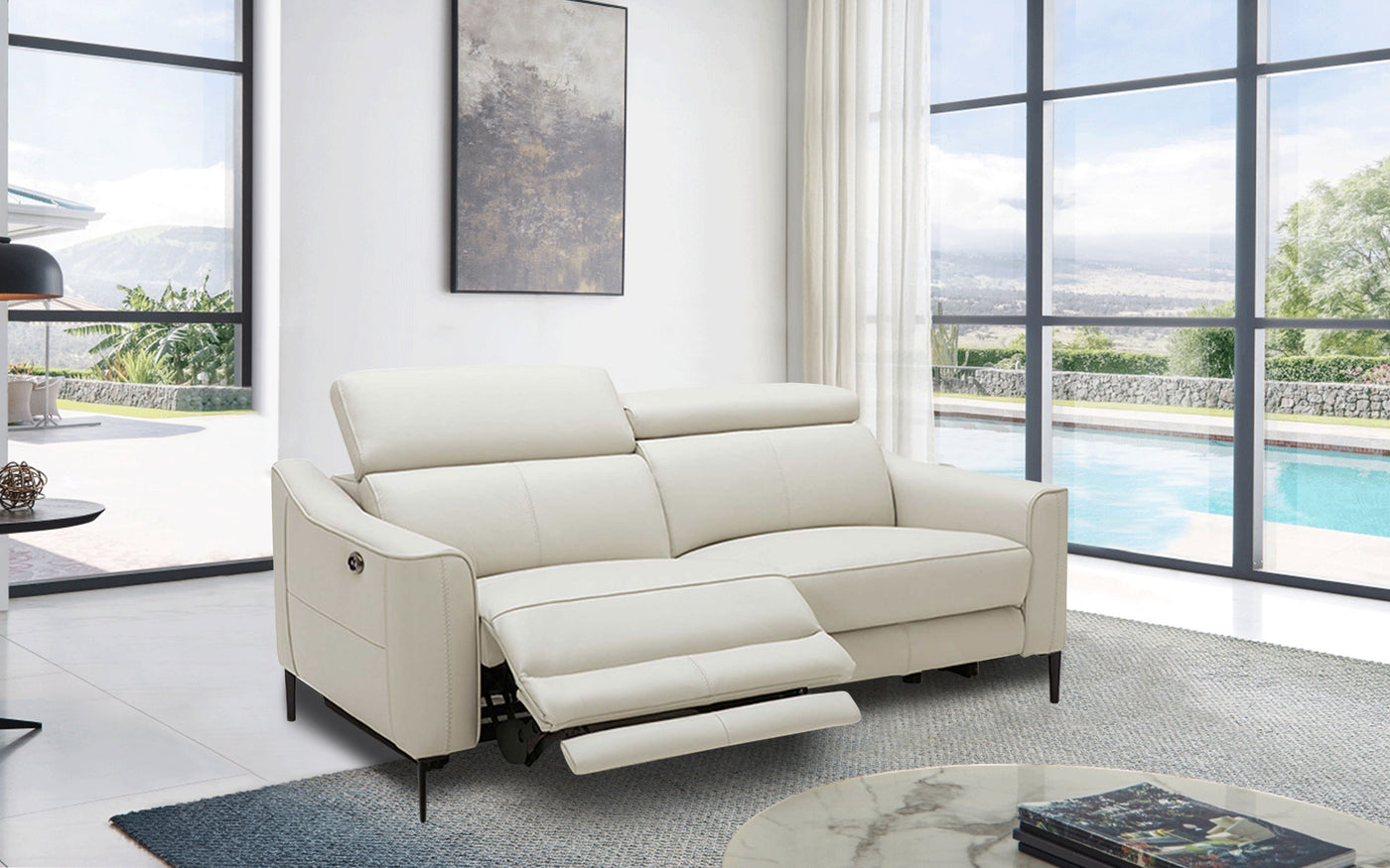 Carina Recliner Sofa Set With Adjule Headrest Jubilee Furniture
