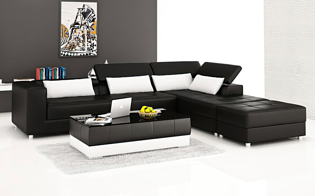 Erial Modern Leather Sectional