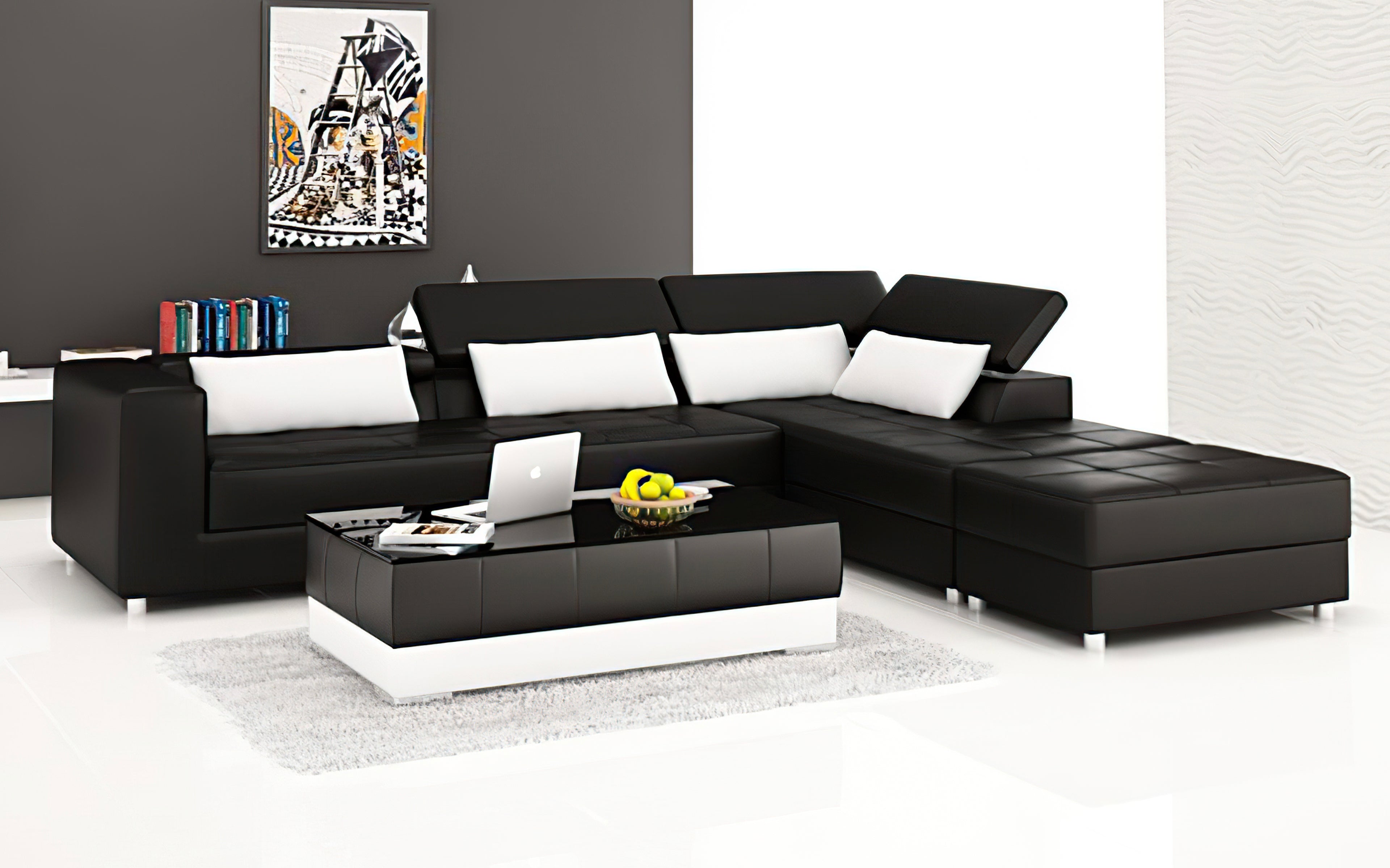 Erial Modern Leather Sectional
