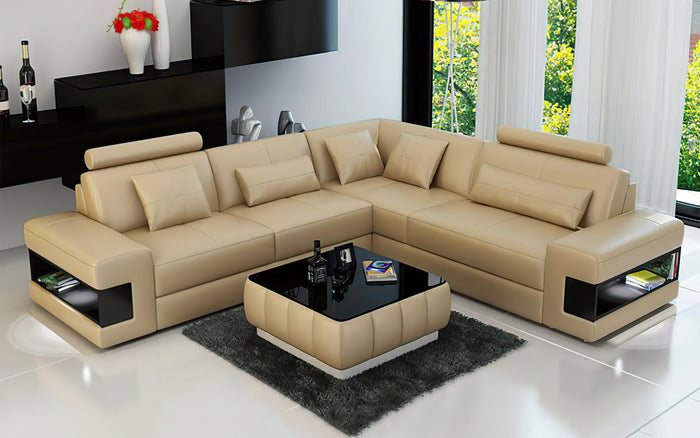 Fano Modern Leather Sectional