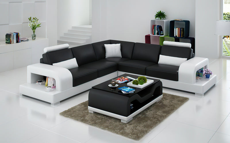 Tara Modern Leather Sectional – Jubilee Furniture