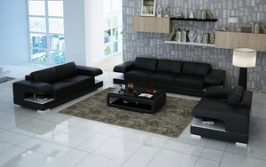 Elza Modern Leather Sofa Set