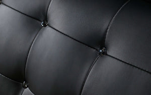 Odin Curved Modern Leather Platform Bed