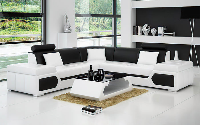 Lanz Modern Leather Sectional
