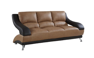 Tesmin Leather Two-Tone Sofa Set