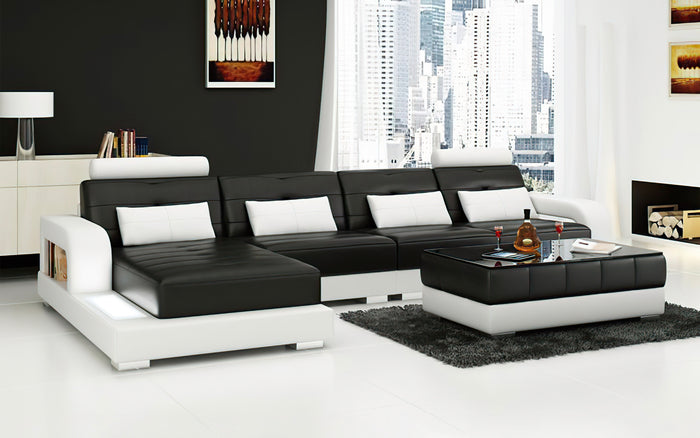 Ulubray Small Modern Leather Sectional