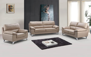 Queleo Leather Sofa Set