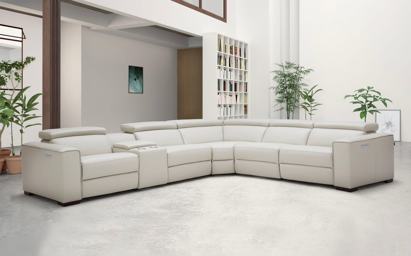 Leather Sectional Sofa With Recliners Jubilee Furniture S Las Vegas