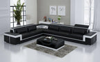 Althea Ulta Modern Leather L-Shape Sectional Couch