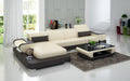 Ezrael Small Modern Leather Sectional