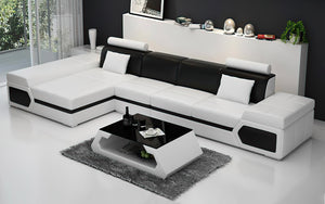 Lanz Small Modern Leather Sectional