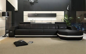 Nyx Leather Sectional with Storage