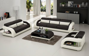 Monte Modern Leather Sofa Set