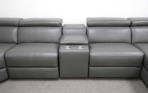 Birt Leather Recliner Sectional Sofa With Chaise